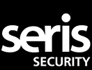Logo blanc seris SECURITY sur fond noir